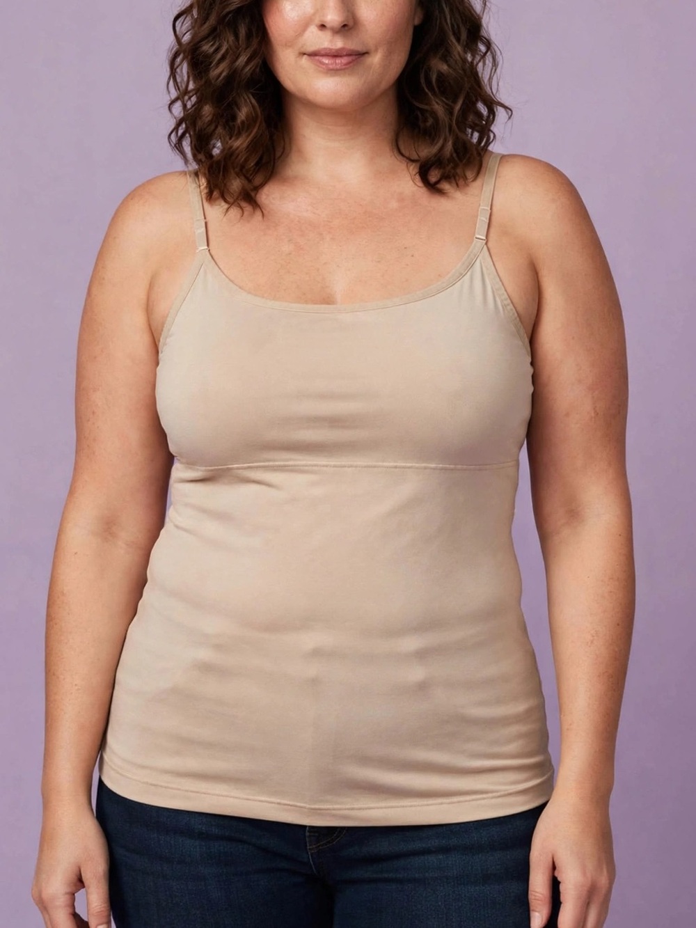 Flexees Seamless Nude Tank Cami SIZE LARGE